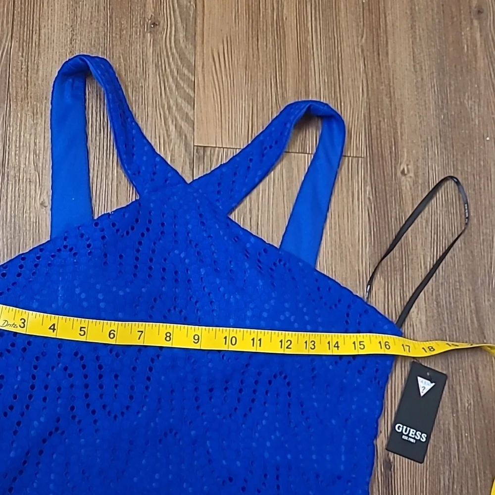 guess Cobalt Lace Midi Dress for women zise 12‎ new .